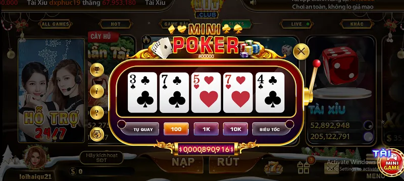 mini poker hit club